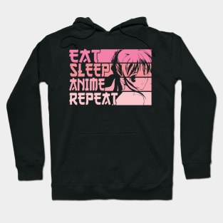 Eat Sleep Anime Repeat Kawaii Japan Otaku Girls Teenage Hoodie